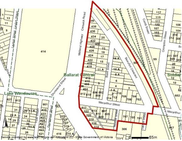 Creswick Road & Macarthur Street Heritage Precinct Map - Ballarat Heritage Precincts Study, 2006