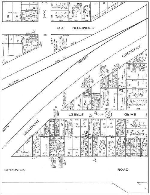 Figure 2.07: Portion of map, Township of Ballarat, Sheet 3a, 1964. - Ballarat Heritage Precincts Study, 2006