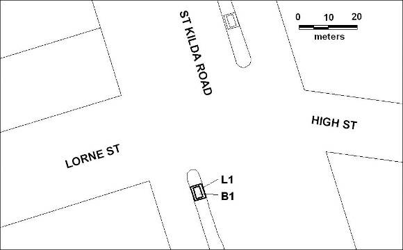 tram shelter cnr st kilda rd & lorne st plan