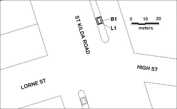 tram shelter cnr st kilda rd & high st melbourne plan