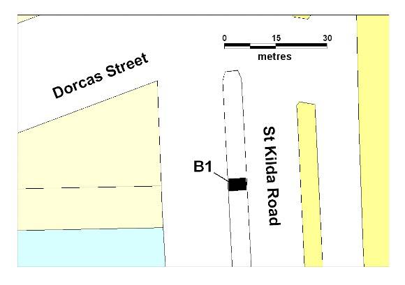 tram shelter cnr st kilda rd & dorcas st south melbourne plan