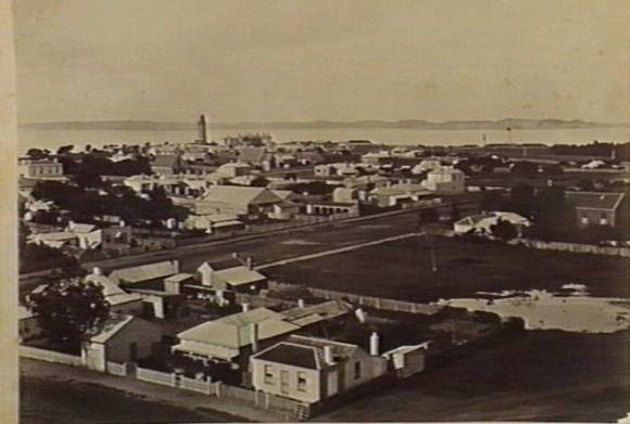 View over Fishermen's Flat from St Georges Tower, Queenscliff c. 1880-1900
