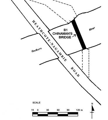 chinamans bridge over goulbourn river nagambie plan