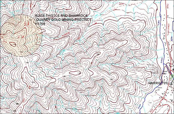 rose thistle & shamrock quartz gold mining precinct harrietville plan
