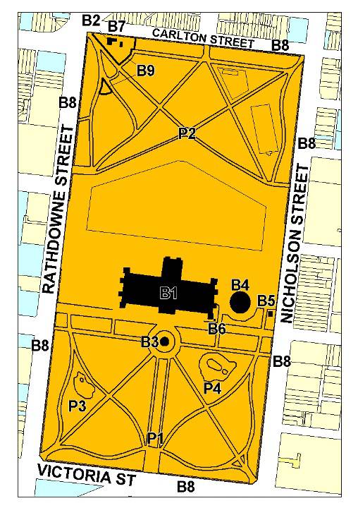 royal exhibition buildings nicholson street carlton plan